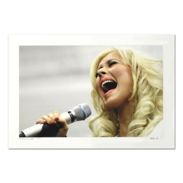 Rob Shanahan, "Christina Aguilera" Hand Signed Limited Edition Giclee with Certi