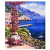 Image 1 : Sam Park, "Amalfi Vista" Hand Embellished Limited Edition Serigraph on Canvas, N