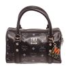 Image 1 : MCM Black Visetos Coated Canvas Boston Shoulder Bag