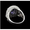 Image 3 : 14KT White Gold 2.94 ctw Tanzanite and Diamond Ring