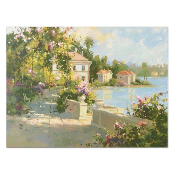 Marilyn Simandle, "Riviera Walk" Hand Embellished Limited Edition on Canvas, Num