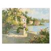 Image 1 : Marilyn Simandle, "Riviera Walk" Hand Embellished Limited Edition on Canvas, Num