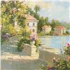 Image 2 : Marilyn Simandle, "Riviera Walk" Hand Embellished Limited Edition on Canvas, Num