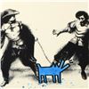 Image 2 : Watch Out! (Blue) by Mr Brainwash