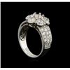 Image 4 : 14KT White Gold 3.17 ctw Diamond Ring