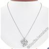 Image 3 : 10kt White Gold 0.25 ctw Dual Channel Princess Cut Diamond Open Heart Pendant Ne