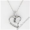 Image 6 : 10kt White Gold 0.25 ctw Dual Channel Princess Cut Diamond Open Heart Pendant Ne