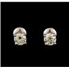 Image 1 : 14KT White Gold 1.16 ctw Diamond Solitaire Earrings