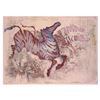 Image 1 : Edwin Salomon, "Zebras" Hand Signed Limited Edition Serigraph with Letter of Aut