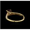 Image 3 : 14KT Yellow Gold 0.85 ctw Rubellite and Diamond Ring