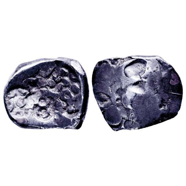 Ancient India: Panchala Janapada, Archaic Punch Marked Coinage, Silver ½ Karshapana, 1.97gms