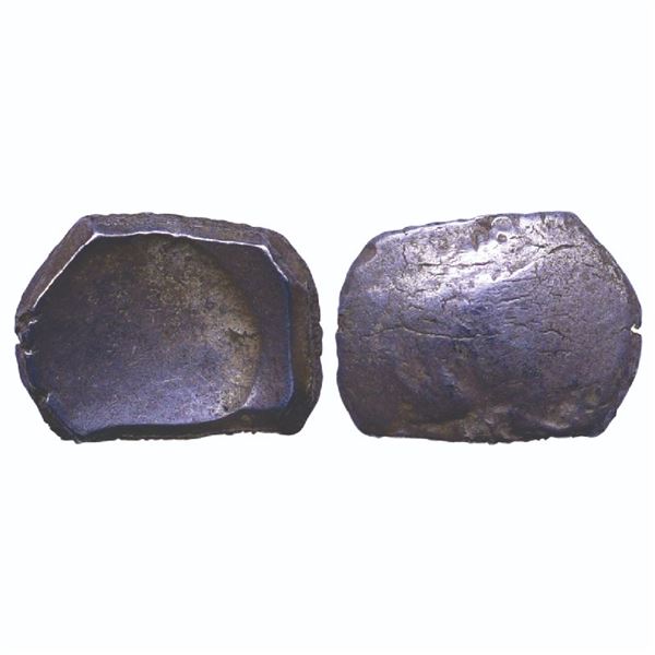 Ancient India: Archaic Punch Marked Coinage, attributed to Kamboja Janapada, Silver Karshapana, 2.82