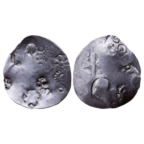 Ancient India: Magadha Janapada, Archaic Punch Marked Coinage, Silver Karshapana, 3.18gms