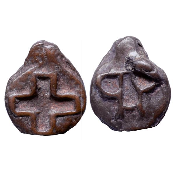 Ancient India: Mauryan Period, Pauni Area, Cast Copper, 12.20gm