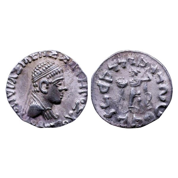 Ancient India: Indo-Greeks, Apollodotus II (c. 65-55 BC), Silver Drachm, 2.40gms
