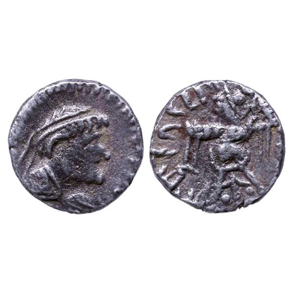 Ancient India: Indo-Greeks, Strato II (c. 25-10 BC), Silver Drachma, 2.35gms