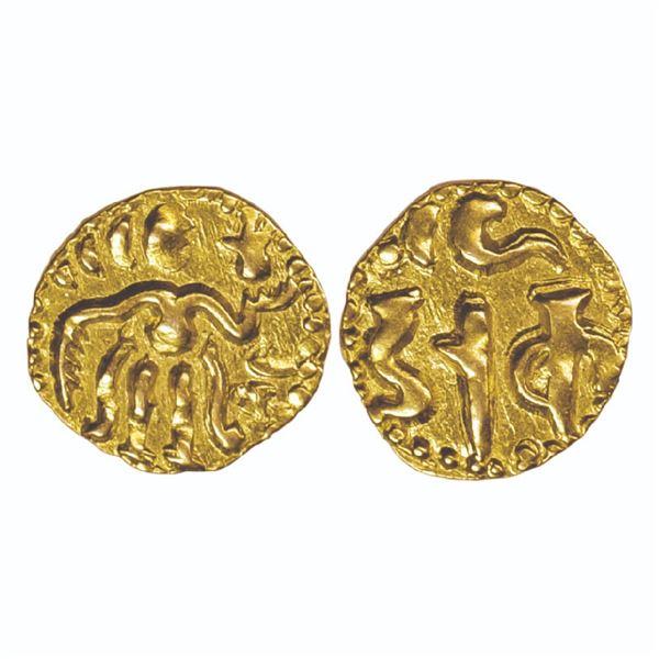 Medieval India: Ceylon Chola, Shri Lankan Kings, Gold Fanam, 0.54gms