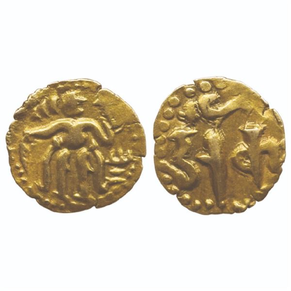 Medieval India: Ceylon Chola, SriLankan Kings, Gold Fanam, 0.50gms