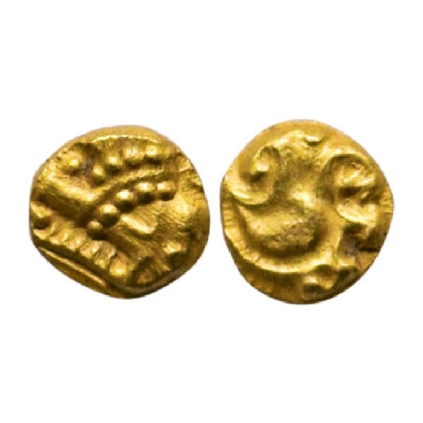Medieval India: Western Gangas (c. 10th cent. AD), Gold Gajapati Fanam, 0.39gms