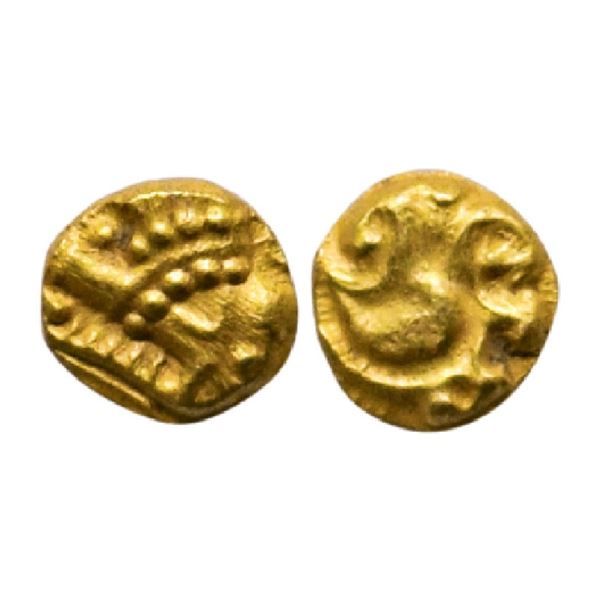 Medieval India: Western Gangas (c. 10th cent. AD), Gold Gajapati Fanam, 0.39gms