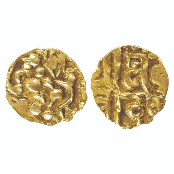 Medieval India: Kalachuris of Ratnapura, Ratnadeva (c. 1120-1135 AD), Gold 1 1/8 Masha, 0.87gms