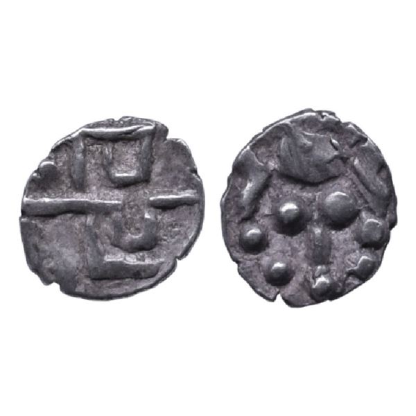 Medieval India: Kalachuris of Ratnapura, Ratnadeva (c. 1120-1135 AD), Silver Damma, 0.24gms
