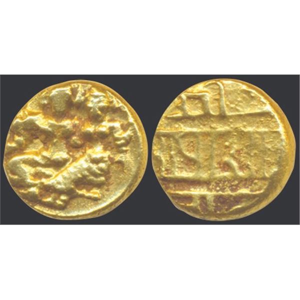 Medieval India: Vijayanagar Empire, Devaraya I (1406-1422 AD), Gold ½ Pagoda, 1.71gms