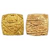 Image 1 : Mughals: Akbar, Lal-i-Jalali Heavy Gold Square Mohur, Dar-ul-Sultanate Ahmedabad Mint, 12.03gms
