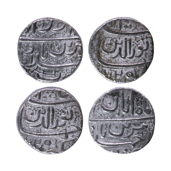 Mughals: Jahangir (AH 1047-1037 / 1605-1627 AD), Silver Rupee (2), Ahmedabad Mint, 11.02g & 11.16gms