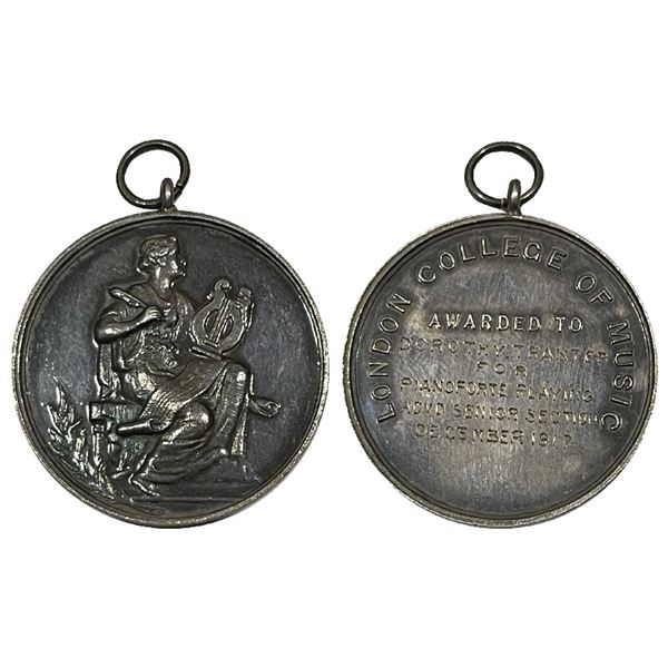 Medals, Badges & Tokens: London College of Music, Silver Medal, 16.23gms