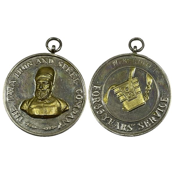 Medals, Badges & Tokens: Tata Iron and Steel Company, Silver Medal, 40.68gms