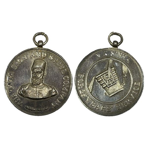 Medals, Badges & Tokens: Tata Iron and Steel Company, Silver Medal, 35.12gms