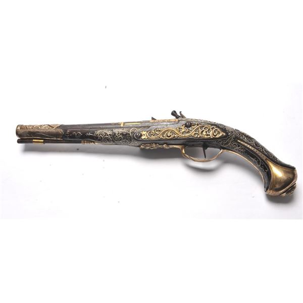 21BG-A82 ORNATE CHIEFTAIN'S  FLINTLOCK PISTOL