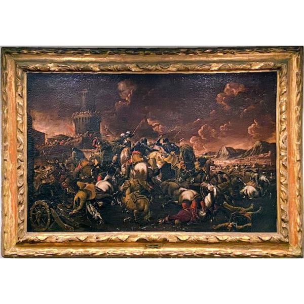 21BG-50 BATTLE SCENE PAINTING