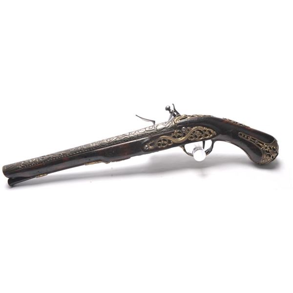 21BG-A117 EUROPEAN  FLINTLOCK PIERCED BRASS MTS