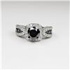 Image 1 : 21CAI-16 BLACK & WHITE DIAMOND RING