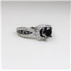 Image 3 : 21CAI-16 BLACK & WHITE DIAMOND RING