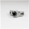 Image 4 : 21CAI-16 BLACK & WHITE DIAMOND RING