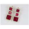 Image 4 : 21CAI-12 RUBY & DIAMOND DANGLE EARRINGS