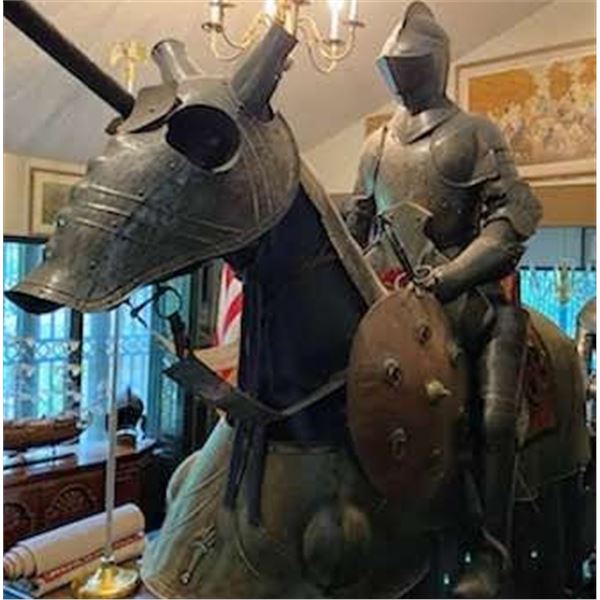 21BG-A312 MOUNTED ARMOUR ON HORSE FULL REGALIA