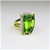 Image 3 : 21CAI-9 PERIDOT & DIAMOND RING