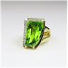 Image 5 : 21CAI-9 PERIDOT & DIAMOND RING