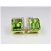 Image 4 : 21CAI-10 PERIDOT & DIAMOND EARRINGS