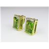 Image 5 : 21CAI-10 PERIDOT & DIAMOND EARRINGS