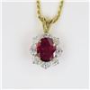Image 1 : 21CAI-5 RUBY & DIAMOND PENDANT