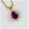 Image 4 : 21CAI-5 RUBY & DIAMOND PENDANT