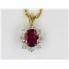 Image 5 : 21CAI-5 RUBY & DIAMOND PENDANT