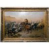 Image 1 : 21BG-53 PAINTING OF ARGENTINE CATTLE DRIVE