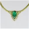 Image 1 : 21CAI-1 EMERALD & DIAMOND NECKLACE