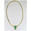 Image 7 : 21CAI-1 EMERALD & DIAMOND NECKLACE